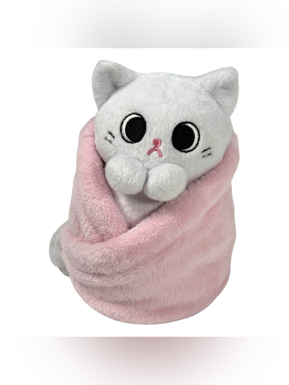 Uncute Purritos Mochi Cat Plush Pink Burrito Wrap Kawaii Cute Stuffed Toy